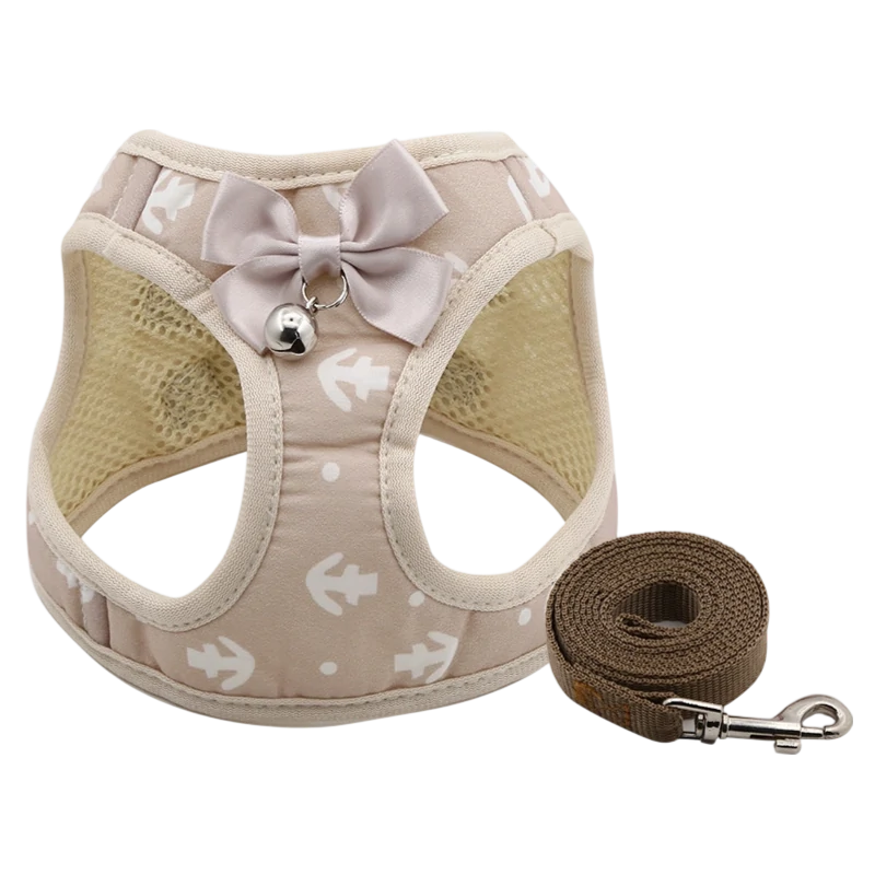 Custom Plaid Cat Harness & Leash Set with Bow | Wholesale Pet Vest - Image 3