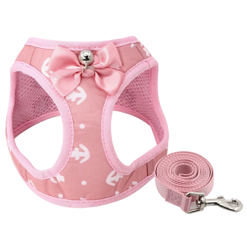 Custom Plaid Cat Harness & Leash Set with Bow | Wholesale Pet Vest - Image 4