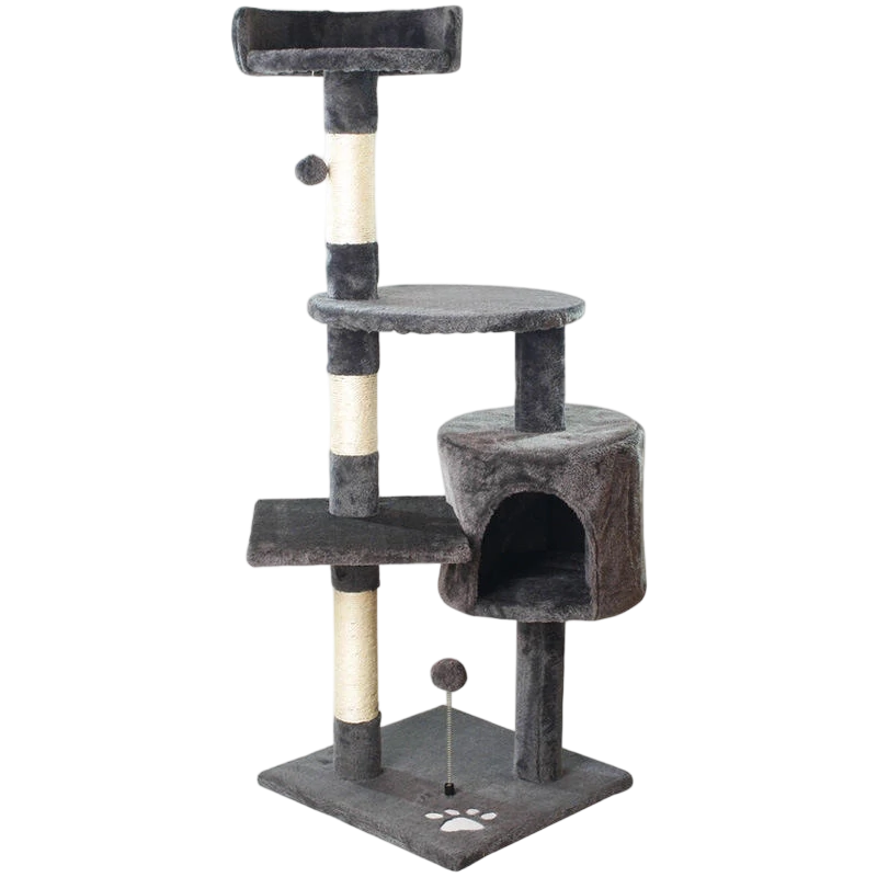 Custom Multi-Tier Wood & Sisal Cat Tree Tower | Wholesale Cat Furniture - Image 3