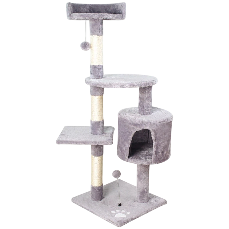 Custom Multi-Tier Wood & Sisal Cat Tree Tower | Wholesale Cat Furniture - Image 2