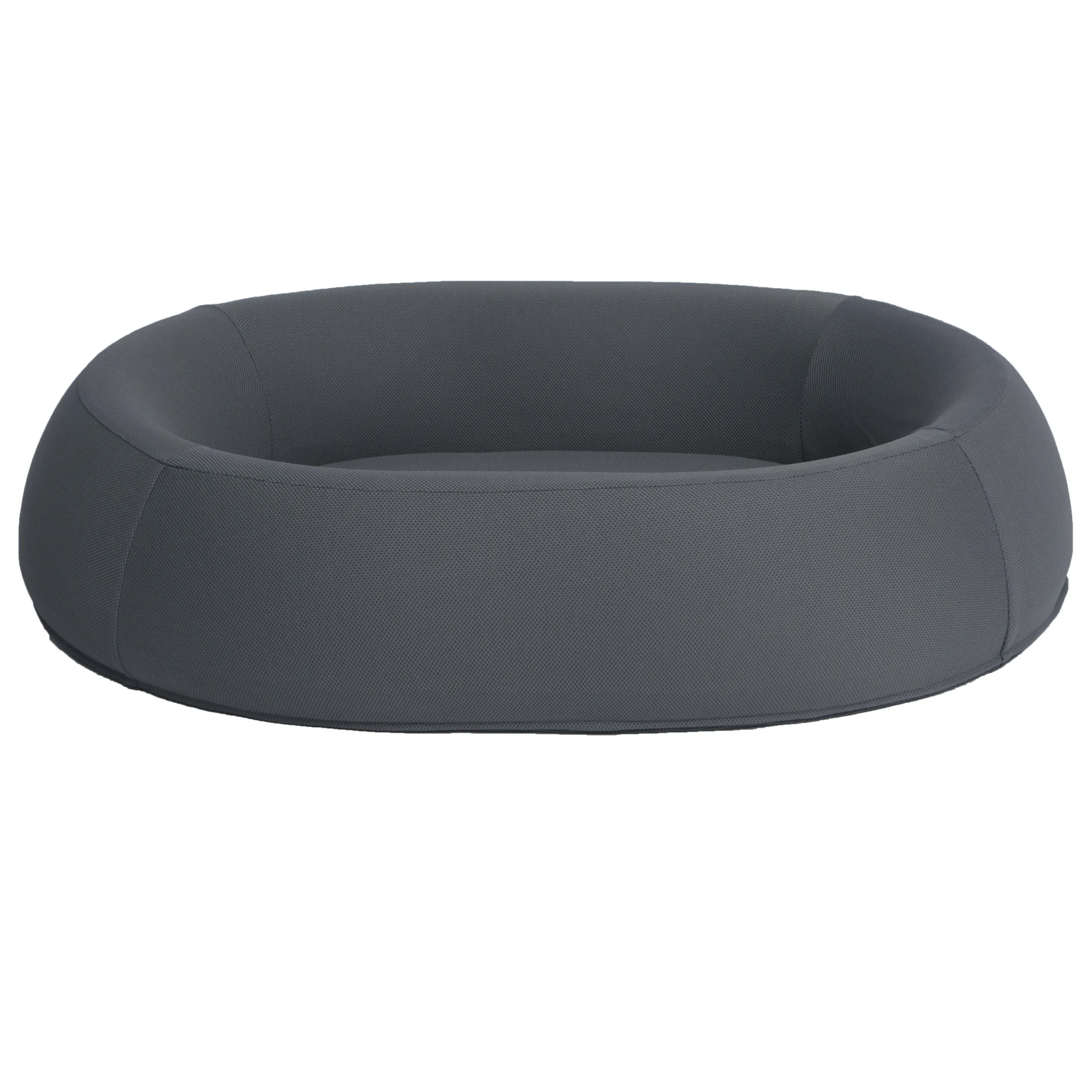 Wholesale waterproof latex orthopedic dog bed featuring memory foam base, polyester filled bolsters, and modern sleek design. Manufactured for B2B pet furniture.