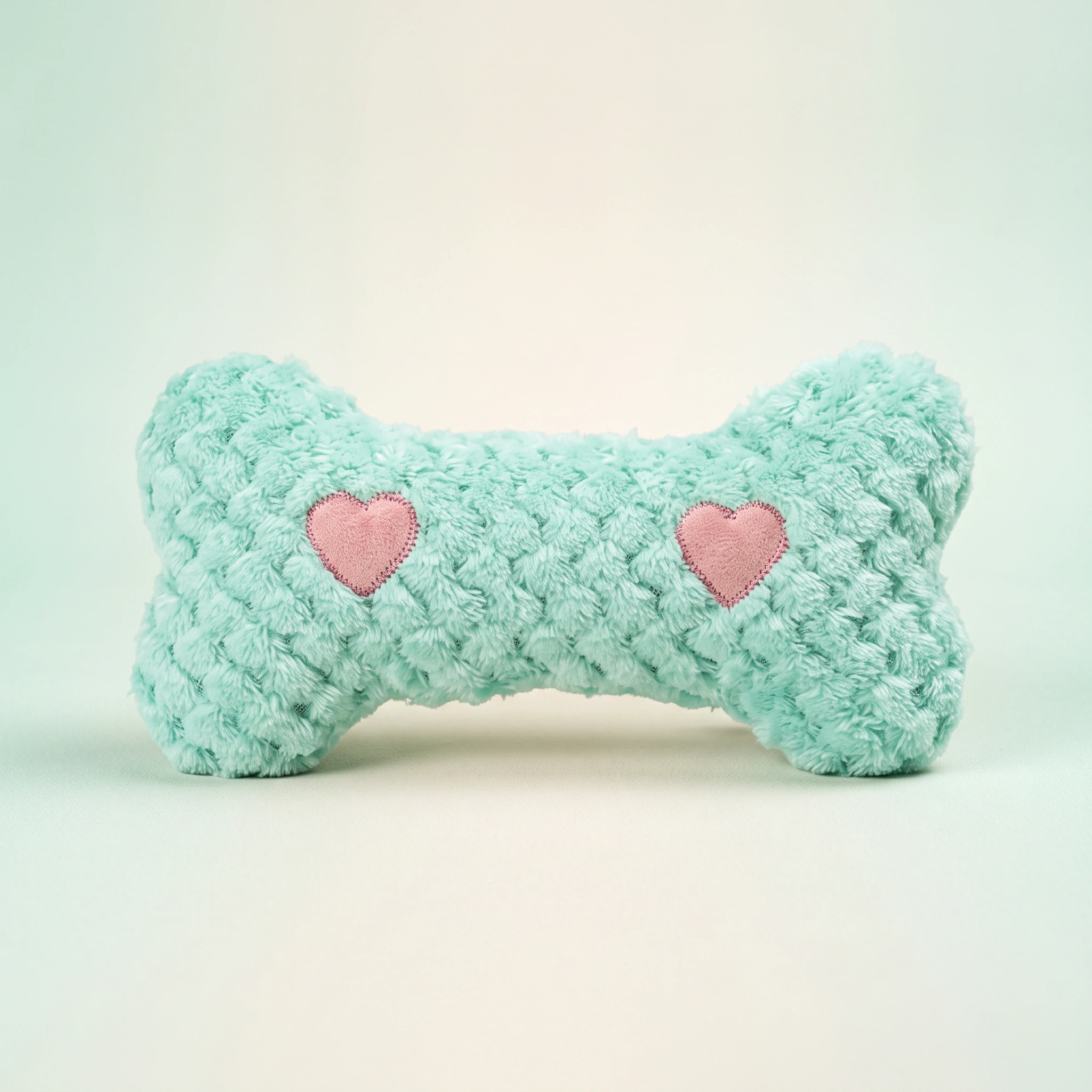 Classic bone-shaped plush squeaky dog chew toy made of bite-resistant canvas, manufactured by Wehao Pets for safe chewing.